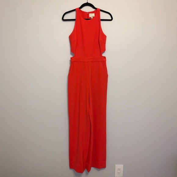 Greylin Pants & Jumpsuits Orange Red Jumpsuit With Rectangular